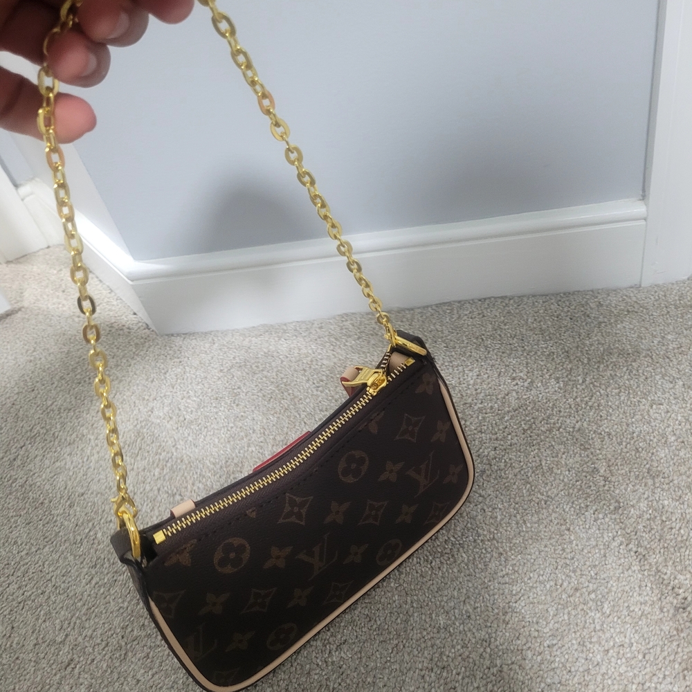 Source Unknown Monogram Mini Bag with Gold Chain … - image 1